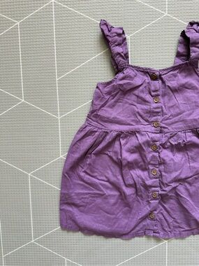 H&M|Baby girl/toddler Purple Cotton Button-Front Sundress,sleeveless in size 3T